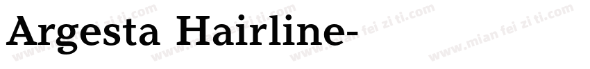 Argesta Hairline字体转换